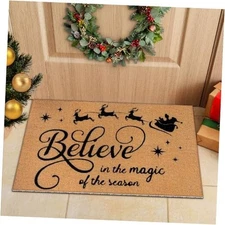 Christmas Doormat Welcome Floor Mat Winter Outdoor Rugs Decorative Xmas 