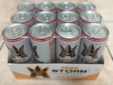 Storm Energy Drink - 200mg Plant-Based Peach Nectarine, 12-Pack for Fit Living