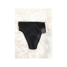 Victorias Secret NWT Black Swim Bikini Bottom XS-M High Waist Cheeky The Wave