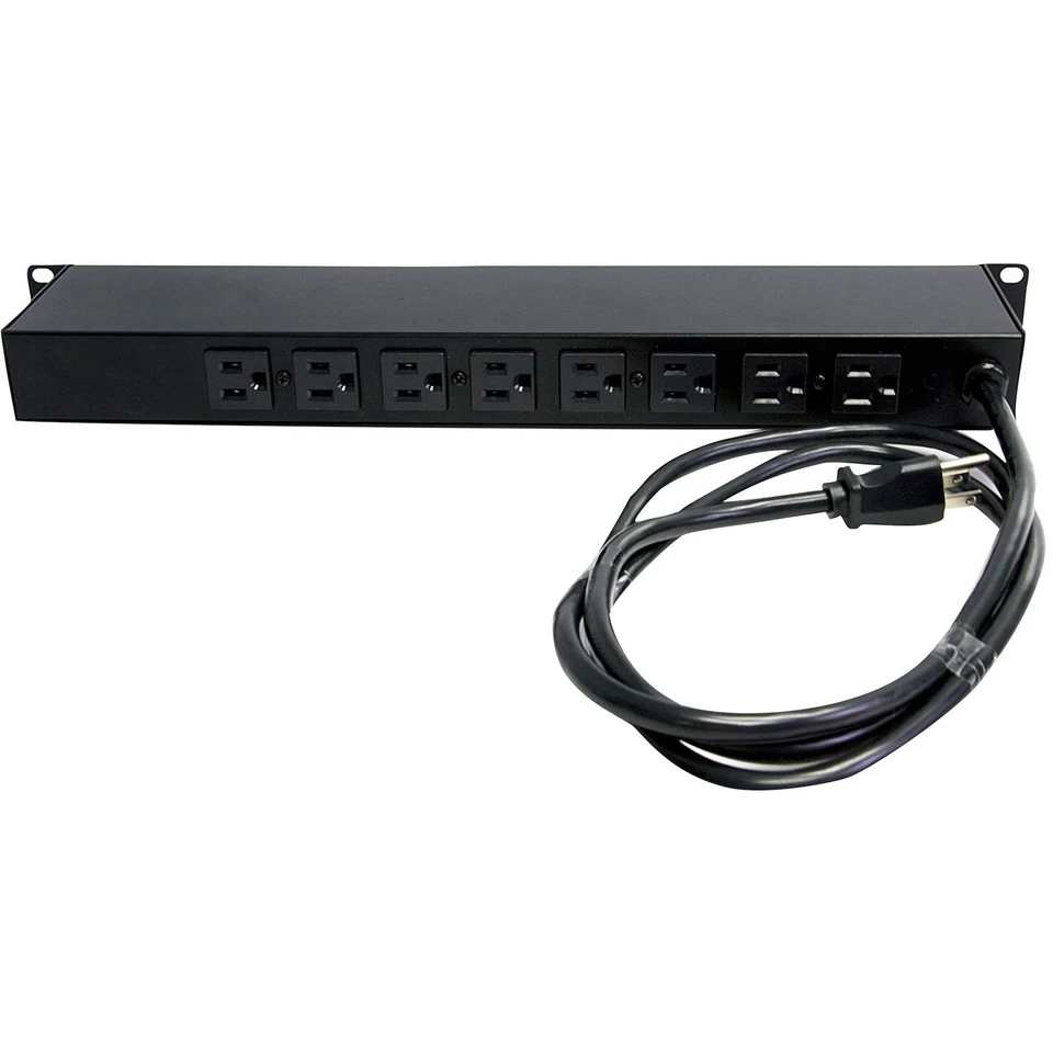 StarTech.com 8 Outlet Horizontal 1U Rack Mount PDU Power Strip for Network - Image 3 of 4