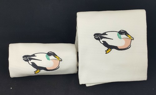 Tea Towel / Kitchen Towel Embroidered - 100% Cotton, Pack of 6 - White - Picture 5 of 11