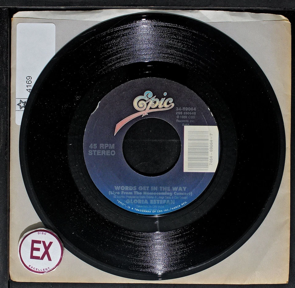 Gloria Estefan - Words Get In The Way - 7" single 45rpm record - Image 3 of 3