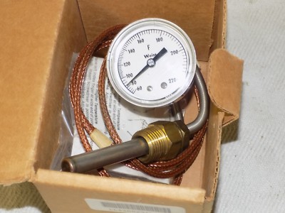 2'' Weiss Thermometer Indicating w/ Capillary 60 - 200 Deg F 6685-00-291-6830