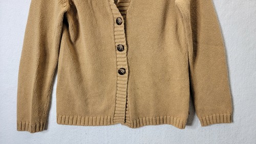 Land's End Damen L 14-16 Strickjacke 3 Knopf Pullover orange beige - Bild 4 von 11