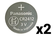 2 TWO PANASONIC CR2412 BULK CR 2412 3V LITHIUM COIN CELL BATTERY EXP 2033