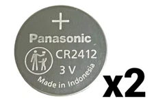 2 TWO PANASONIC CR2412 BULK CR 2412 3V LITHIUM COIN CELL BATTERY EXP 2033