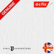 D-C FIX WHITE WOODGRAIN WOOD STICKY BACK PLASTIC SELF ADHESIVE VINYL FILM 90cm