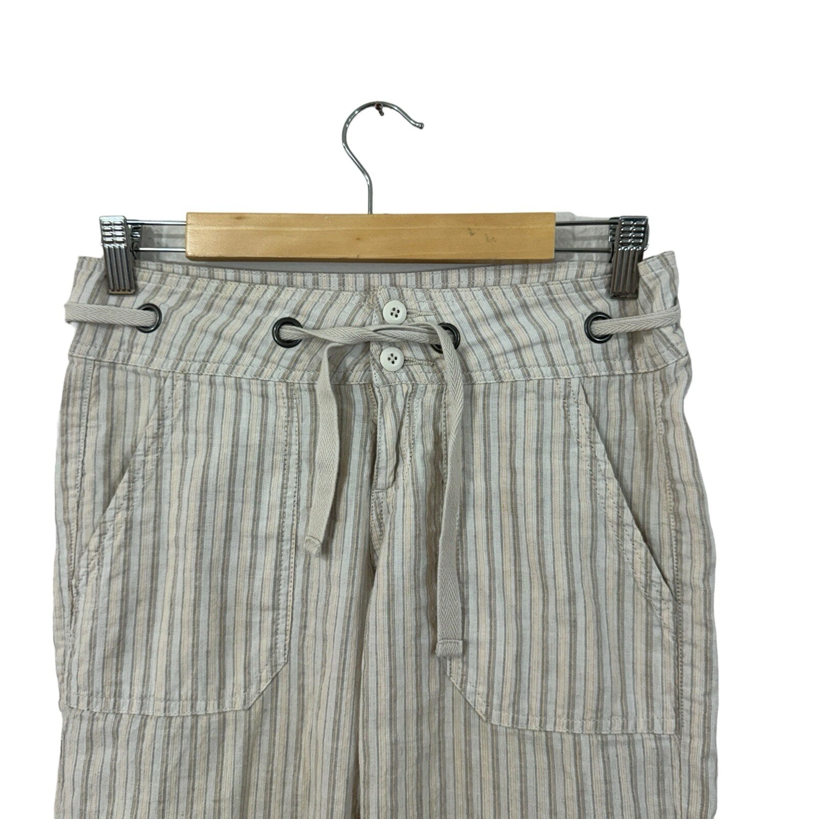 prana 2 steph organic cotton hemp stripes straight leg pants