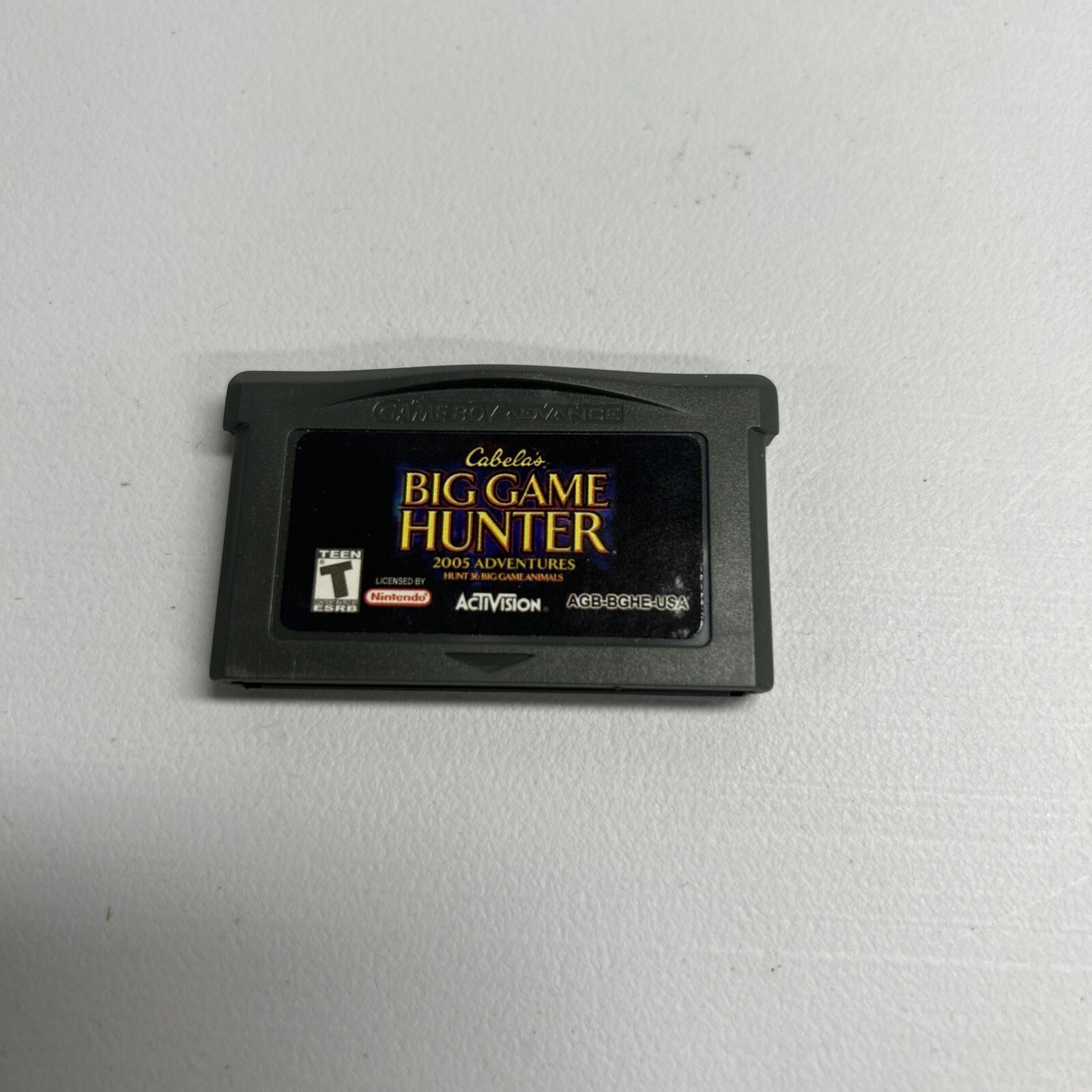 Cabela's Big Game Hunter 2005 Adventures Nintendo Game Boy Advance GBA Cart