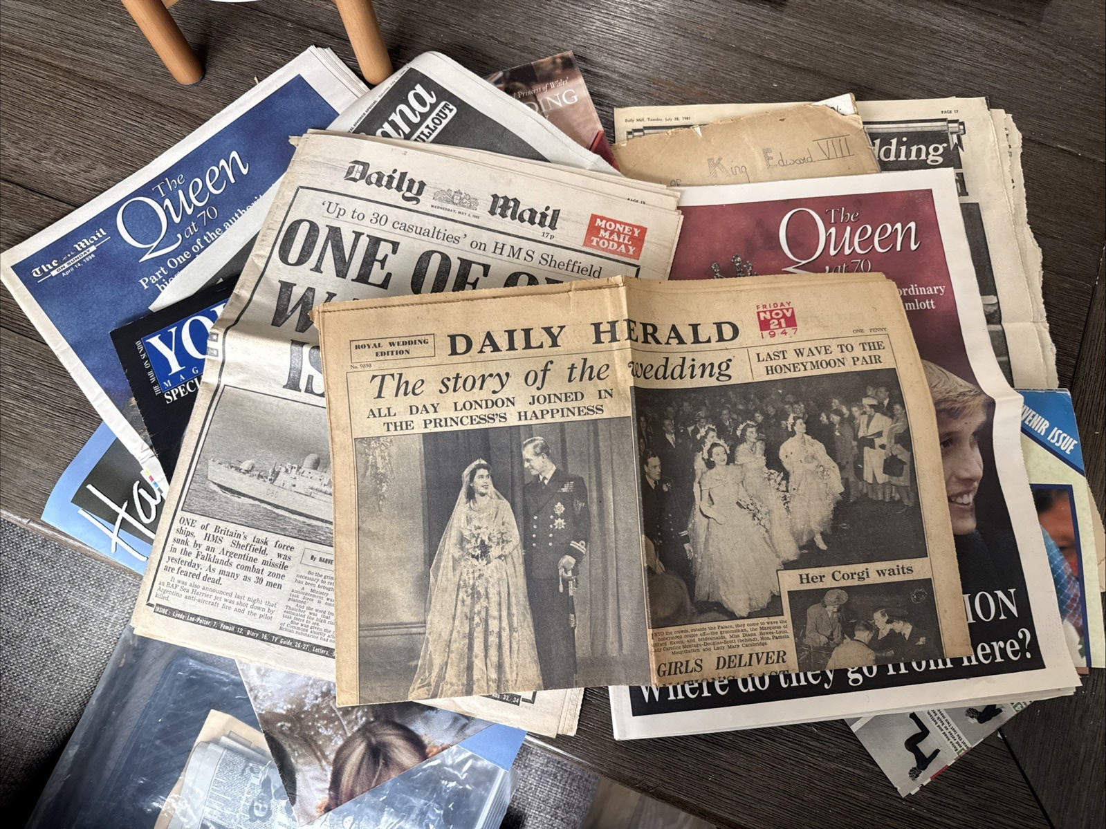 1930-2000 Vintage Antique British Royal Family Magazine Newspaper Memorabilia