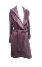 UGG DUFFIELD ROBE COLLAR BELTED SHAWL PORT HEATHER WOMENS LARGE