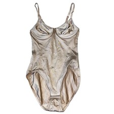 Vintage WACOAL 80182 French Nude Bodysuede Seamless Bodybriefer 38B