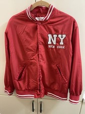 ZARA Kid's Unisex Red New York Windbreaker Jacket Size 11-12 ,152