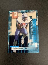 2001 Donruss Elite Primary Colors Blue #d 074/200 Barry Sanders Lions NFL HOF