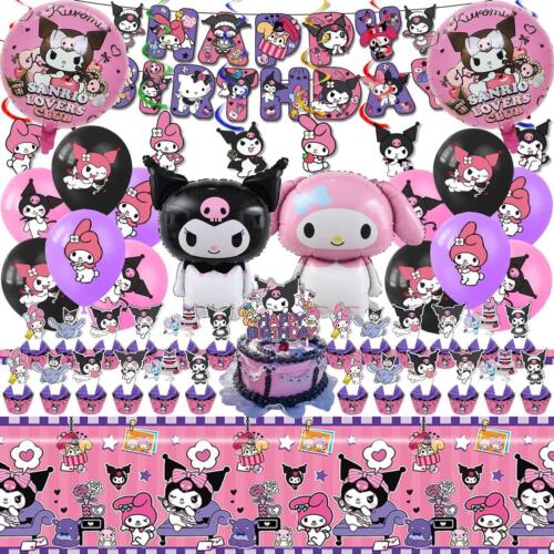 Kuromi Birthday Party Supplies, Party Decorations Set Include Banner, Balloons,