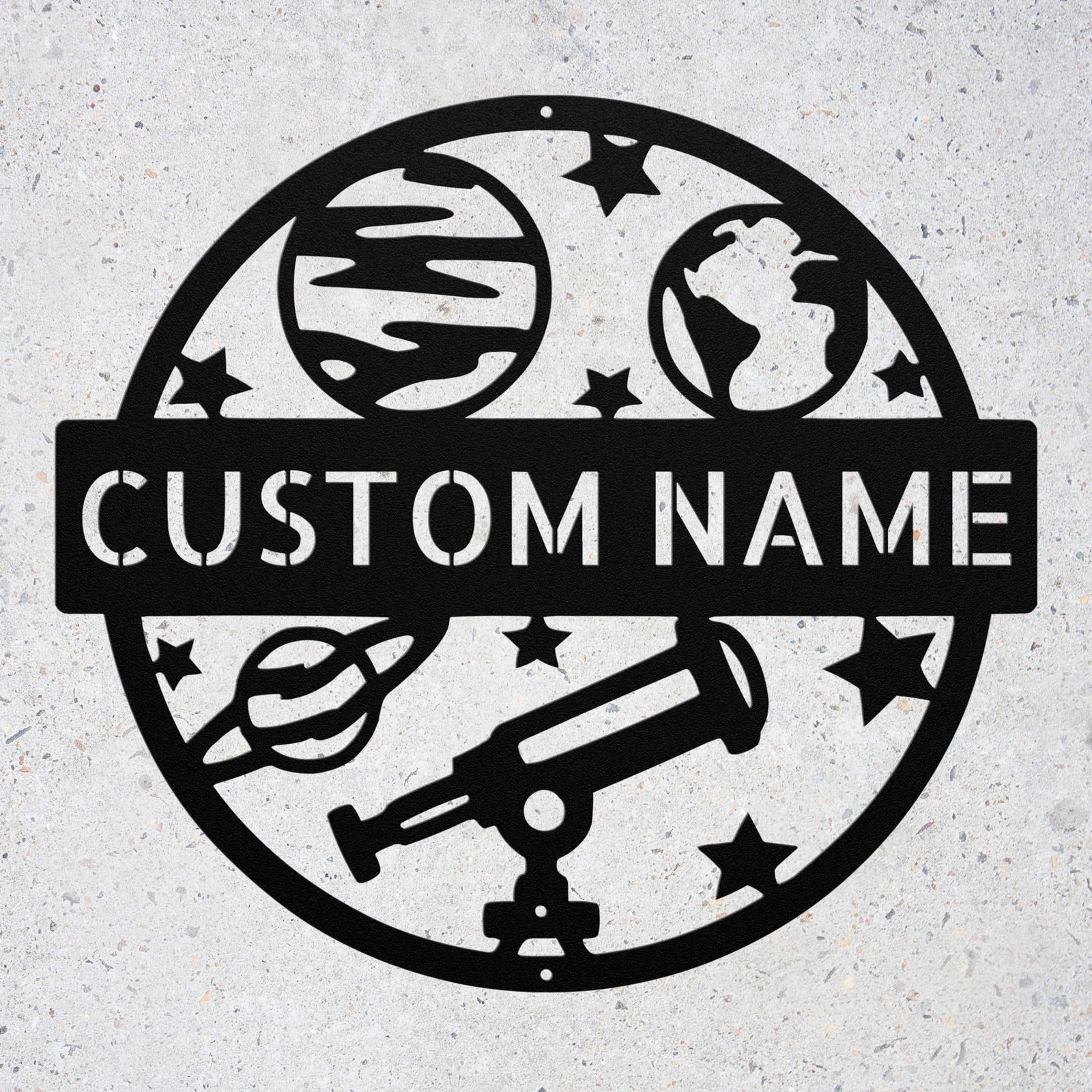 Personalized Astronomy Metal Sign Custom Name Wall Decor Gift for Space Lovers