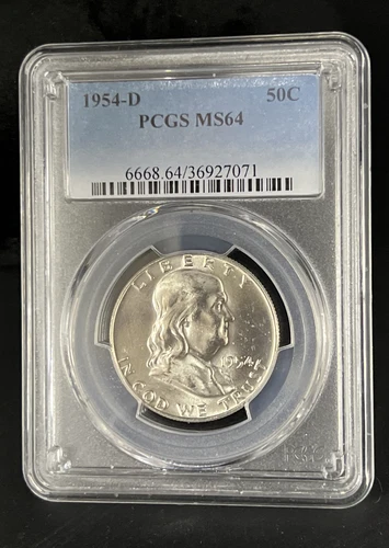1954-D Franklin Half Dollar PCGS MS64 - Fantastic Luster!