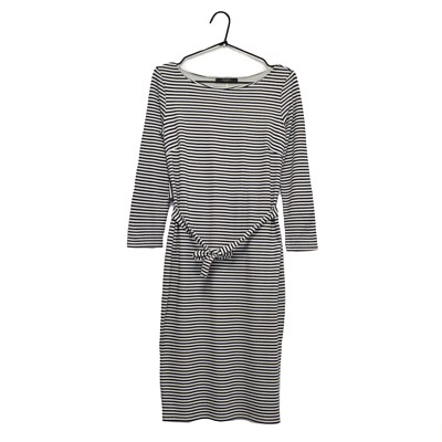 Weekend Max Mara Designer Striped Belted Dress Size S