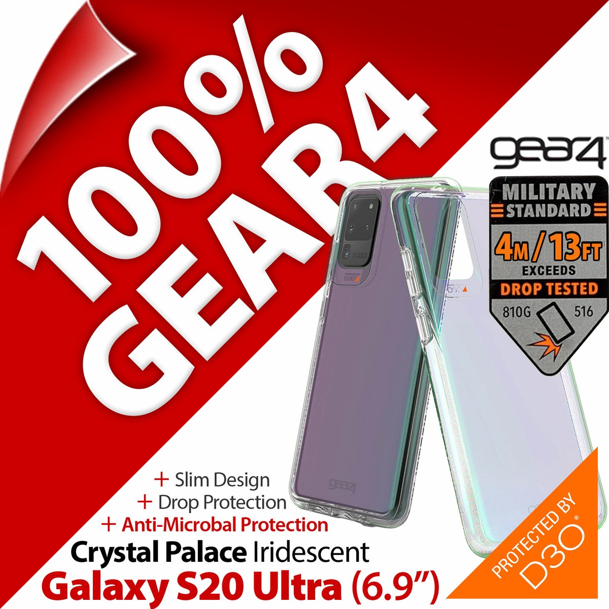 Gear4 Crystal Palace D3O Drop Protection Case for Samsung Galaxy