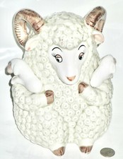 QUON QUON CERAMIC RAM EWE WITH 2 LAMBS SINGLE BOOKEND -JAPAN -GD