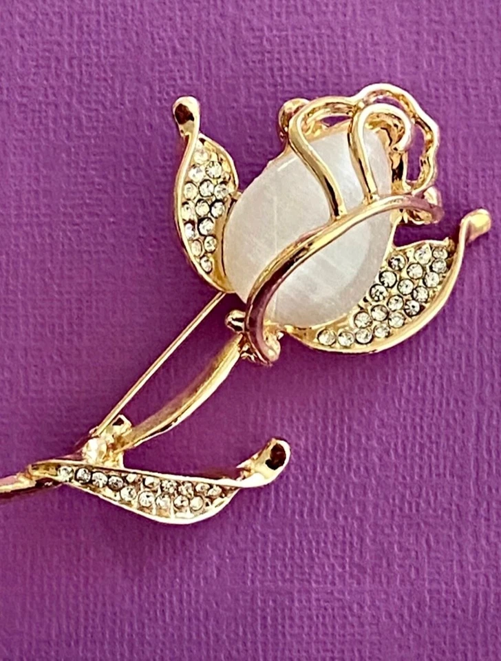 Broche caja de pedrería oro rosa ópalo incluida Foto 2 de 4
