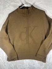 Vintage 90s Calvin Klein Men  s XL CK Heavy Knit Sweater Pullover Cottagecore USA