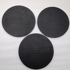 Billiard Factory Est 1975 COASTERS Set of 3 Black Round Flexible 4" diameter