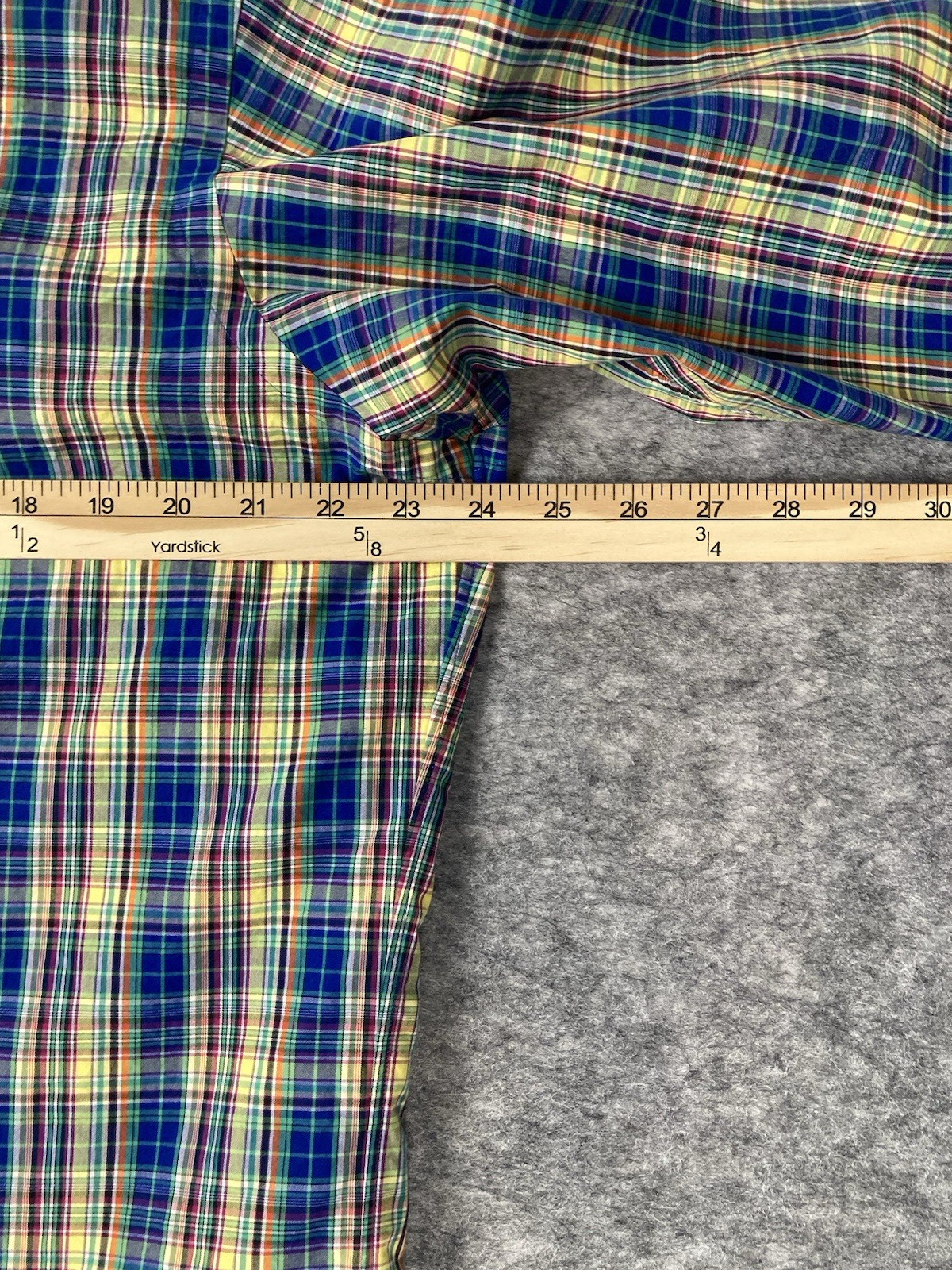 Camicia Ralph Lauren vintage uomo M multicolore a quadri con bottoni arancione pony