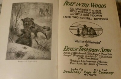 Rolf In The Woods Adventures of A Boy Scout Indian And Dog 1917 Ernest T Seton 