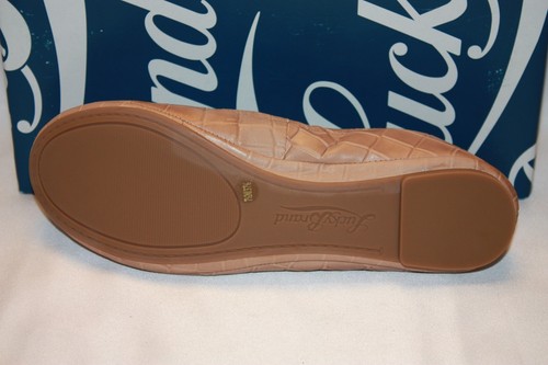 NEW! NIB! LUCKY BRAND Wheat Cedar Croco Leather EMMIE Elasticized Ballet Flat - Picture 8 of 9