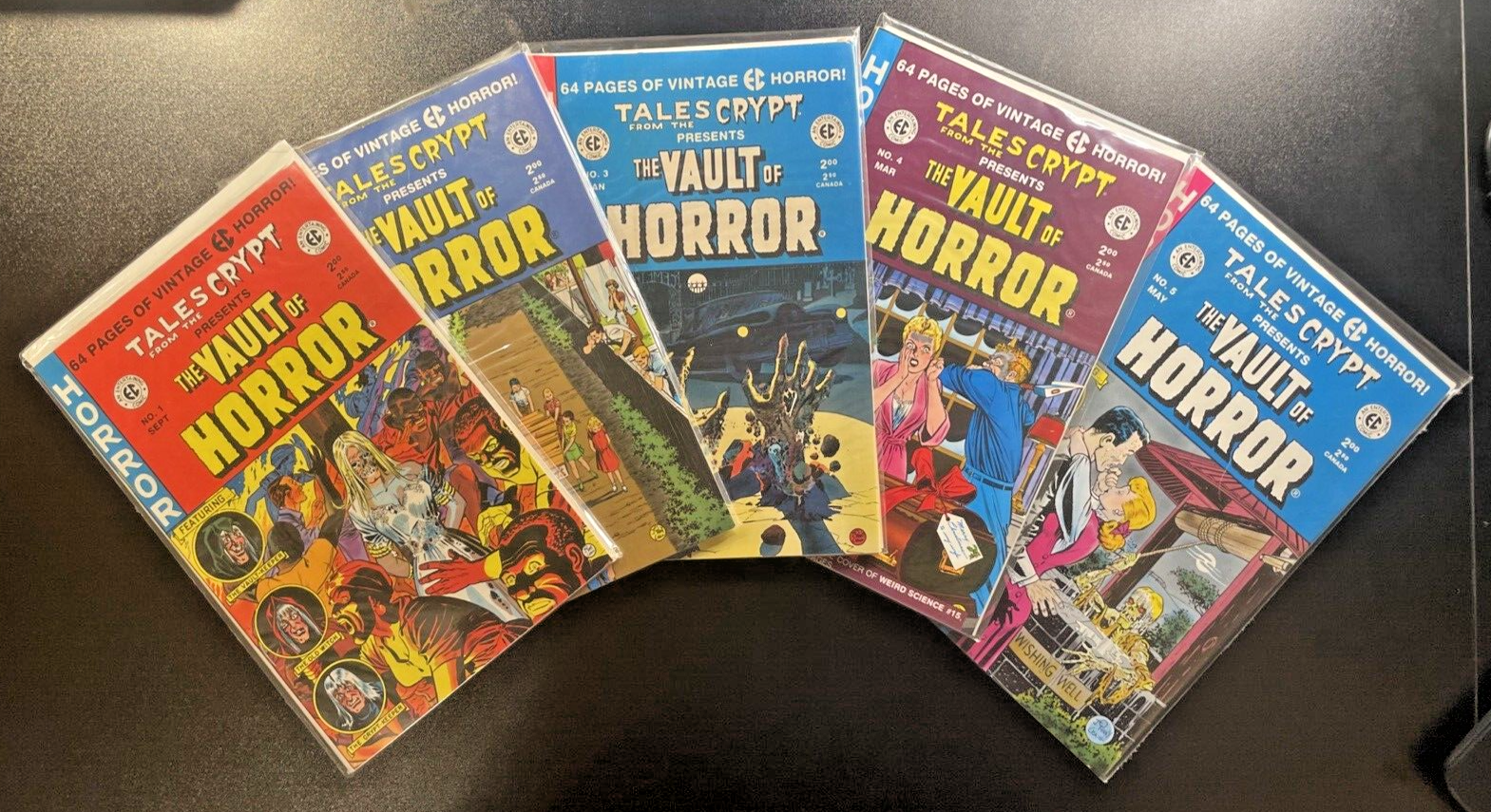 Vault of Horror Comics Issues 1, 2, 3, 4, 5 (Near Mint EC Horror 1991