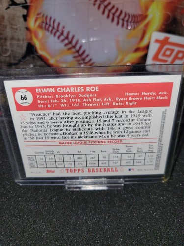2002 Topps 1952 Reprints #66 Elwin Charles Roe DODGERS - Picture 2 of 2