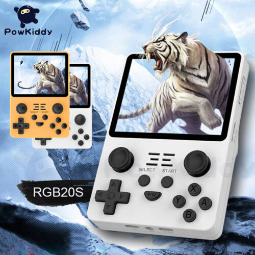 Powkiddy RGB20S Handheld Game Console Retro Game Machine 15000+Games 144GB L6O2 - Picture 1 of 12