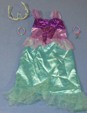 Disney's The Little Mermaid ARIEL Costume Dress 4-6X with Crown  Bracelets