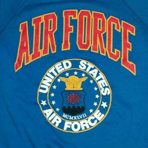 awesome vintage USAF Air Force Sweatshirt M military jet plane boeing - Picture 2 of 7