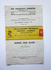 1947? Vintage Theatre Programme Romeo & Juliet Peter Brook Paul Scofield Slater