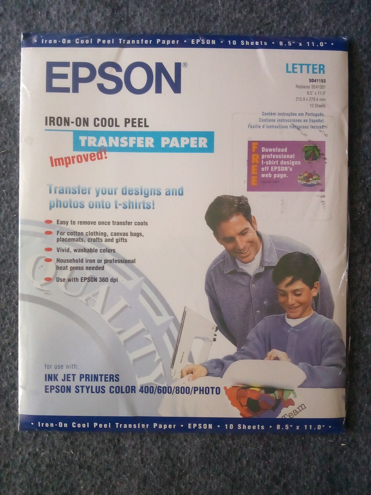 Epson Iron-on Cool Peel Transfer Paper 