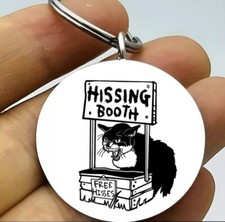 Kitty Cat Hissing Hot Funnh Cute Booth Keychain