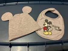 Disney Baby Hat and Bib Set