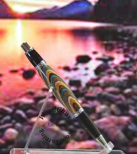 Pen Pens Handmade Rollerball Writing Spectraply Wood Gatsby Click USA 1537