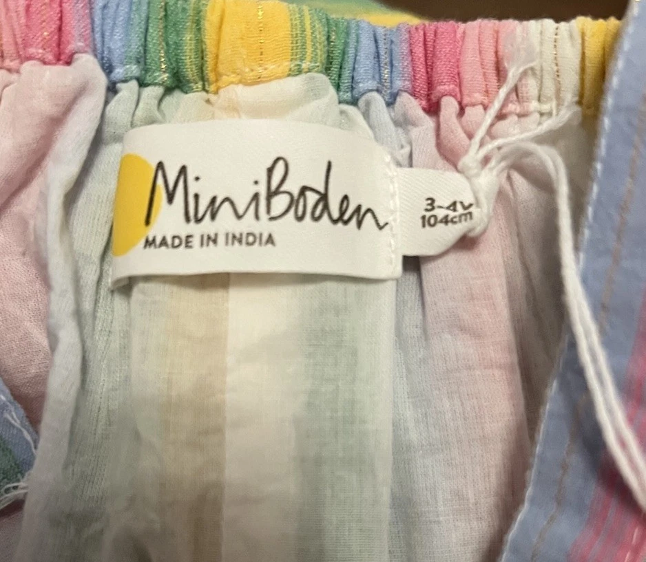 Mini Boden Romper Tie Strap Jumpsuit Pockets Elastic Ankle Girls 3 -4 Years - Image 4 of 4