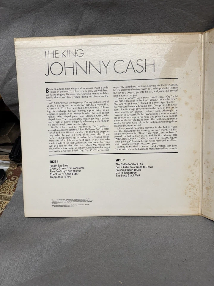 Johnny Cash Tammy Wynette Vintage LP Double Album Set King Queen COLUMBIA DS-608 Foto 3 de 4