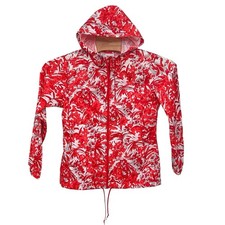 Columbia Sportswear Womens Floral Lightweight Hooded Windbreaker Jacket Sz S