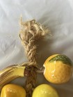 Vintage Ceramic Hanging Rope Full Of Colorful Fruit MCM nostalgic "kitsch" — photo 5