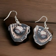 Women's Fashion Novelty Baseball Glove Acrylic Earrings 90