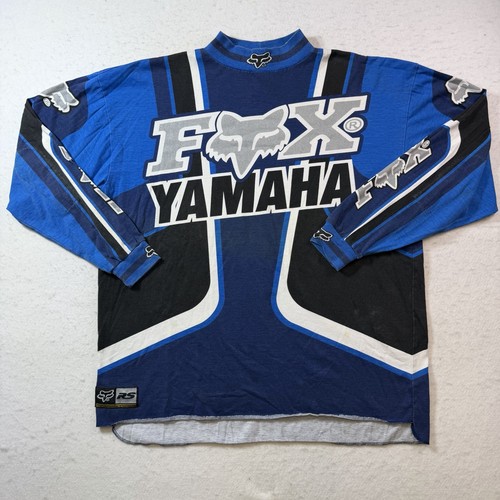 Vintage Fox Racing Yamaha RS Motocross Moto Jersey FX Cotton Ricky 1998 Size XL