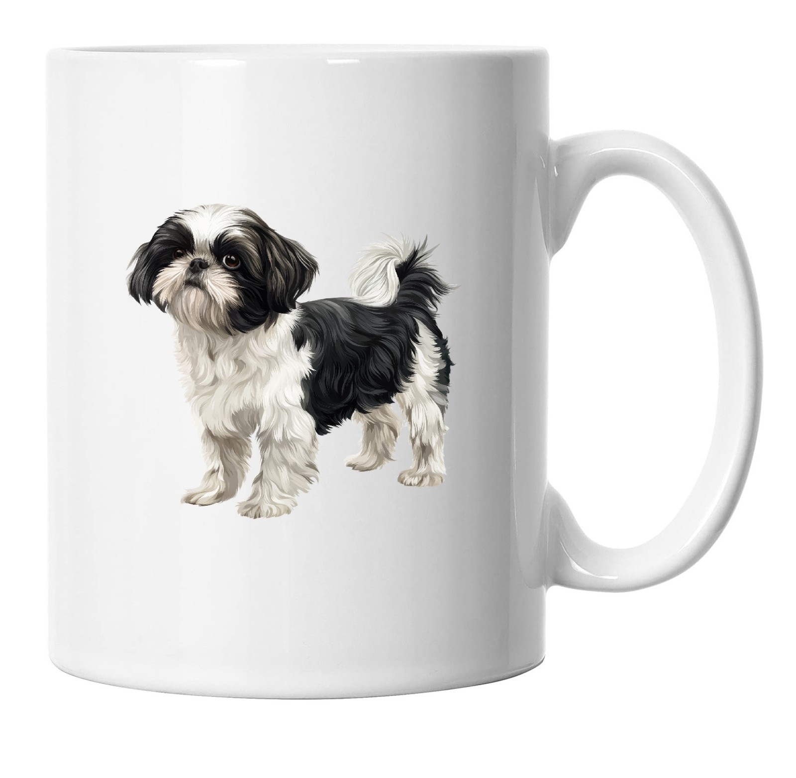 Shih Tzu Mug, Shih Tzu Watercolour Image Picture Mug