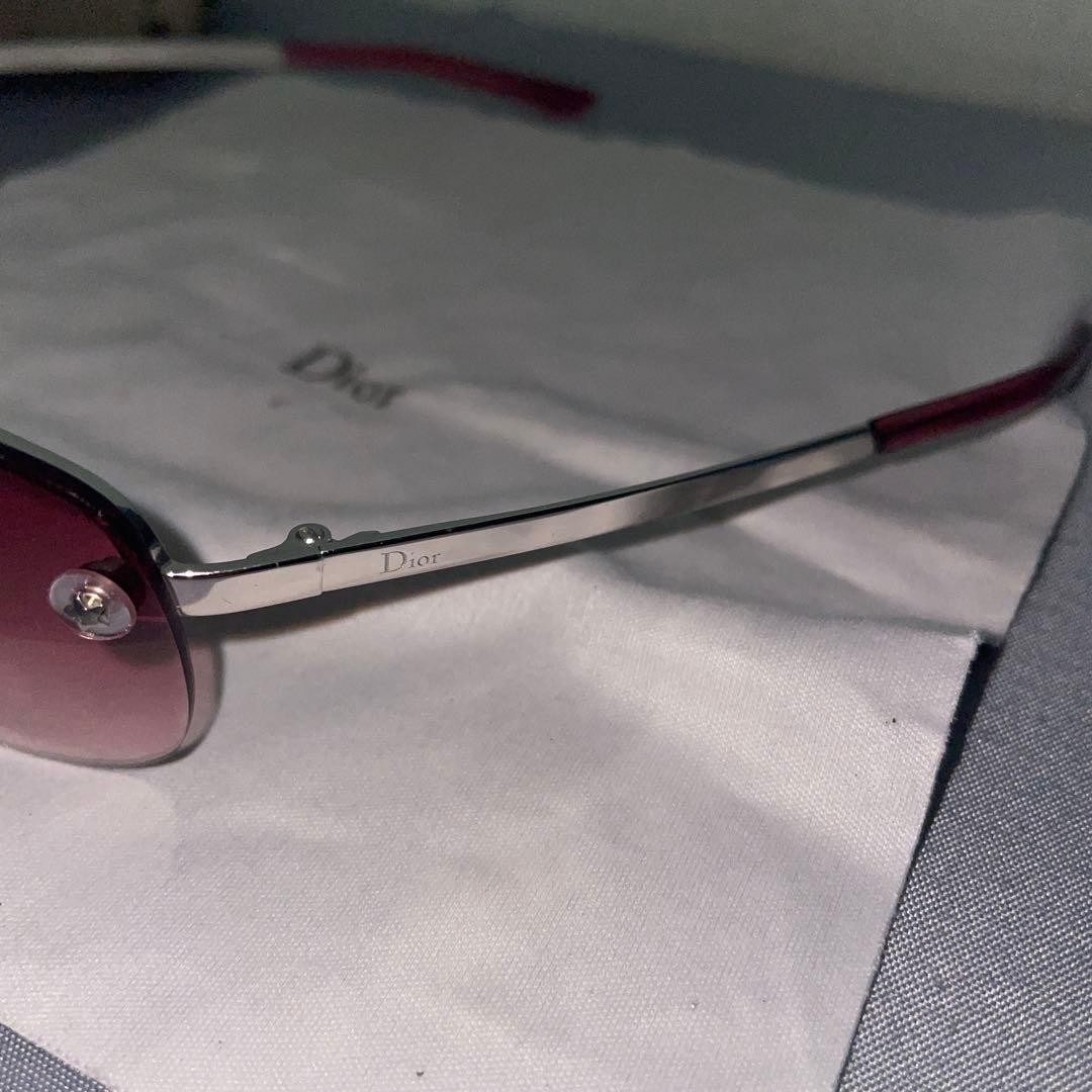 Christian Dior ADIORABLE 5 Silver Sunglasses Pink Gradient Rimless