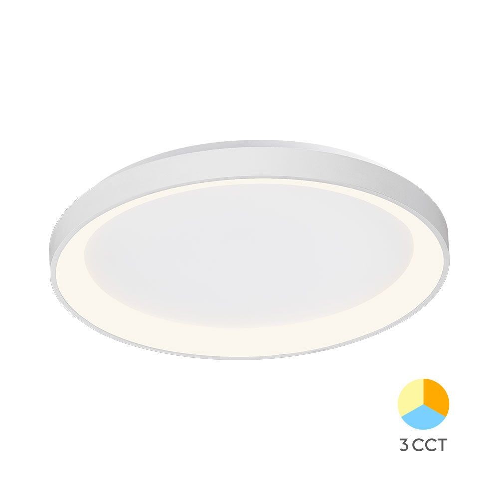 Plafonnier LED Bella 36W blanc pour illuminer le salon et la cuisine