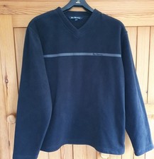 BEN SHERMAN Mens Fleece Jumper Black Medium label size but more Large size